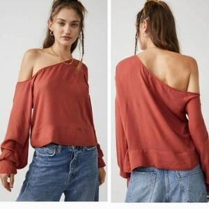 Free People Justina One Shoulder Top Size Medium